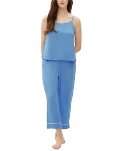 GAP Sleeveless Camisole Pajamas Set Women's XL Oasis Blue Solid Pull On - 2-Pc. - Picture 1 of 22