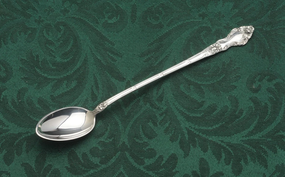 Cucharaditas heladas individuales de plata esterlina Meadow Rose de Watson 7,5" Foto 1 de 1