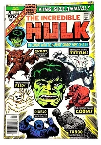 INCREÍBLE HULK ANUAL #5 - (1976) GROOT SEGUNDA APARICIÓN - Imagen 1 de 2