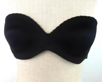 Sujetador sin tirantes de nailon negro Sweet Nothings Maidenform para dama 08444 talla 34 B (7) Foto 1 de 4