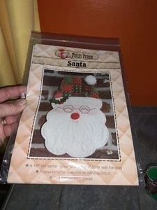 Vintage 1979 Patch Press SANTA Wall Door HANGING 344B Applique PATTERN Free Ship - Bild 1 von 5