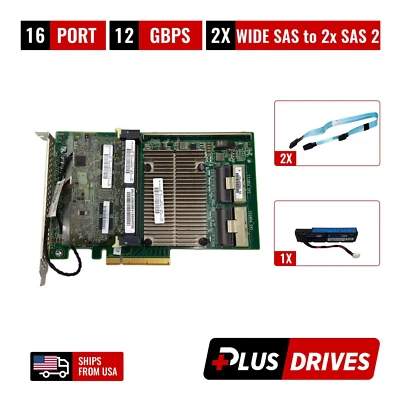 Controlador RAID SAS 3 12 Gb/s PCIe3 x8 con módulo de caché de 4 GB + cables y BBU Foto 1 de 4