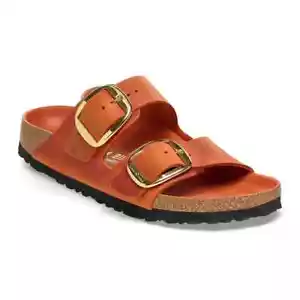 BIRKENSTOCK ARIZONA SANDALI SLIDE CON FIBBIA GRANDE ARANCIONE BRUCIATO TAGLIA 8-8,5US/ 39EU - Foto 1 di 12