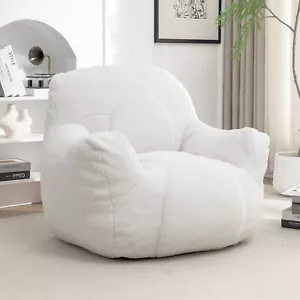 Bean Bag Chair with Filler Bean Bag Sofa Stuffed Filling Lazy Sofa Living Room - Picture 1 of 12