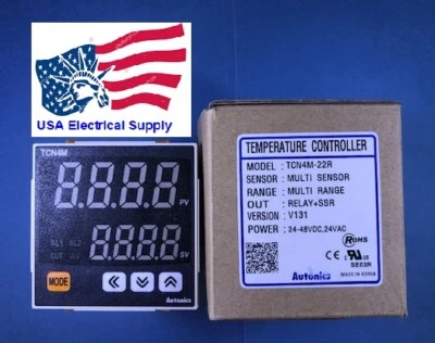 TCN4M-22R Autonics Dual Indicator Temperature. Controller Multi Sensor/Range - Image 1 of 4