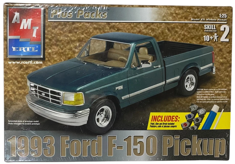 AMT/Ert 1992 Ford F-150 Flareside Truck Vintage 2003 1:25 Model Kit NEW SEALED - Image 1 of 4