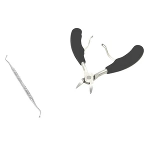 Toe Nail Clipper AND Tool 2-PIECE Set Professional Podiatry Chiropody Ingrown - Picture 1 of 7
