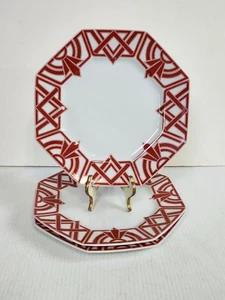 Fitz & Floyd "The Ritz" Essteller 3er Set - Achteckform 10 1/8 Zoll - Bild 1 von 10