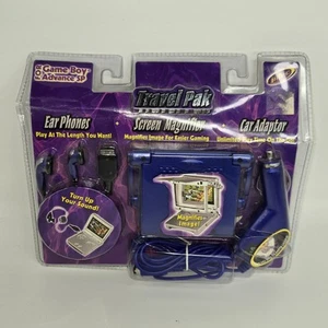 Vintage Intec Game Boy Advance SP Travel Pack BLUE Brand New Sealed 3 Piece 2003 - Picture 1 of 11