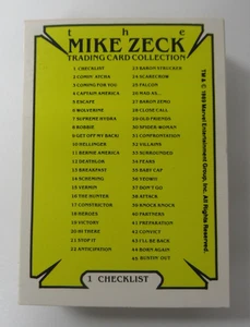 1989 Marvel Comic Images Mike Zeck Complete Set of 45 Cards - Picture 1 of 8