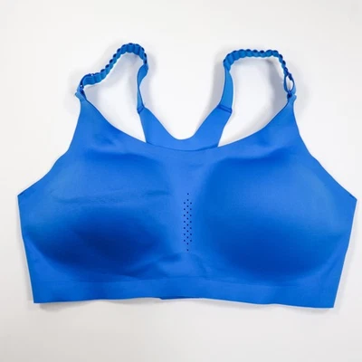 Sujetador deportivo Brooks Moving Comfort Dare espalda deportiva talla 38DD 350073 forrado azul usado en excelente estado Foto 1 de 4