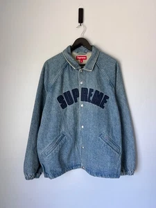 Chaqueta Entrenadores Supreme Arc Logo - Talla Grande - Azul Denim - NUEVA - Imagen 1 de 8