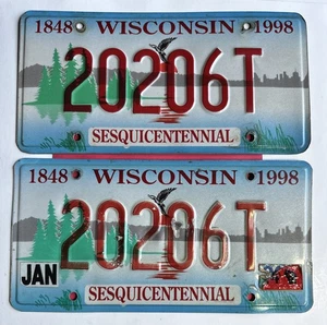Wisconsin 1848-1998 Sesquicentennial Nummernschild 20206T 2014 - Bild 1 von 6