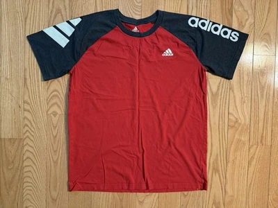 Camiseta Adidas de Manga Corta Gris Roja Usada en Excelente Condición Talla XL 18 20 Foto 1 de 4