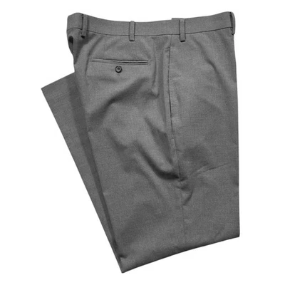 Ralph Lauren Mens Dress Pants 36x30 Gray Stretch Straight Flat Front Trousers - Image 1 of 4