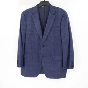 Canali Sport Coat Mens 44R Wool Silk Linen Plaid Single Breasted Made in Italy - Picture 1 of 15