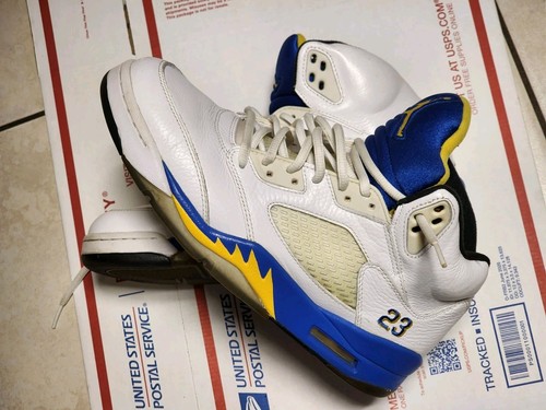 RARA Air Jordan 5 Retro 2013 Laney UOMO taglia 9 5 INDOSSATA DELICATAMENTE pulita