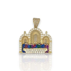 Colgante Última Cena Circonita - Oro Amarillo 14k - Imagen 1 de 2