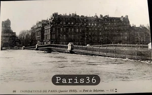 N° 35 PARIS INONDATIONS DE 1910   PONT DE SOLFERINO  Non Ecrite - Imagen 1 de 2