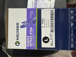 *50 Paar* Halyard lila Nitril puderfrei Untersuchungshandschuhe groß steril 1426267 - Bild 1 von 2