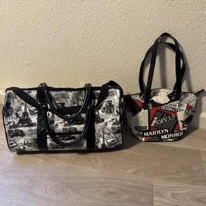 Vintage New York Marilyn Monroe Purse Handbag & Travel Duffle Bag set! - Picture 1 of 17