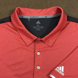 ADIDAS Mens Red Gray ColorBlock ClimaChill Performance Golf Polo Shirt XL - Picture 1 of 6