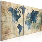 WORLD MAP Canvas Print Framed Wall Art Picture Image k-A-0415-b-m