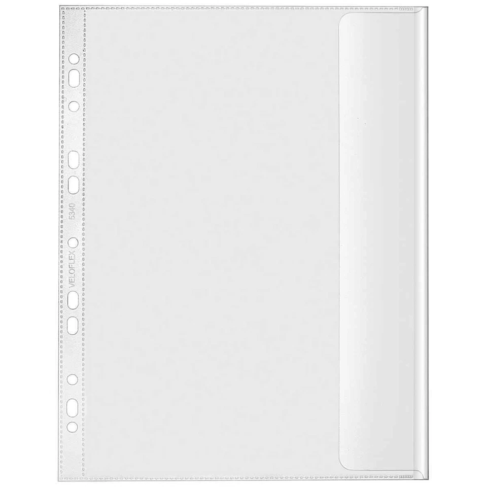 VELOFLEX Dokumentenhülle mit Klappe 5340 A4 transparent 130mµ 10 Stück - Bild 1 von 1