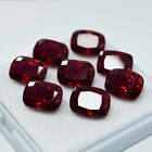 8 Pcs NATURAL Gemstone Extremely RUBY Red Cushion Cut CERTIFIED 62.60 Ct Lot