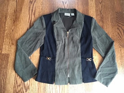 Fashion Bug Dress Jacket Black And Green Size 6 - Image 1 of 4