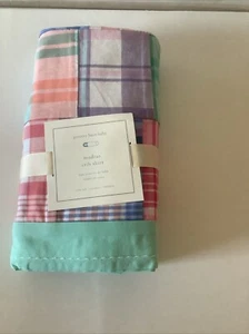 Gonna culla Pottery Barn Baby Madras rosa viola - Foto 1 di 4