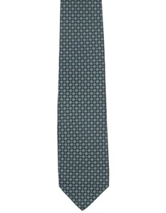 Corbata Luigi Borrelli azul oscuro con estampado azul claro / verde - Imagen 1 de 1