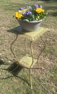 Vintage 19th century  Brass Pedestal Fern Plant Marble Top Stand Victorian Art - Image 1 of 4