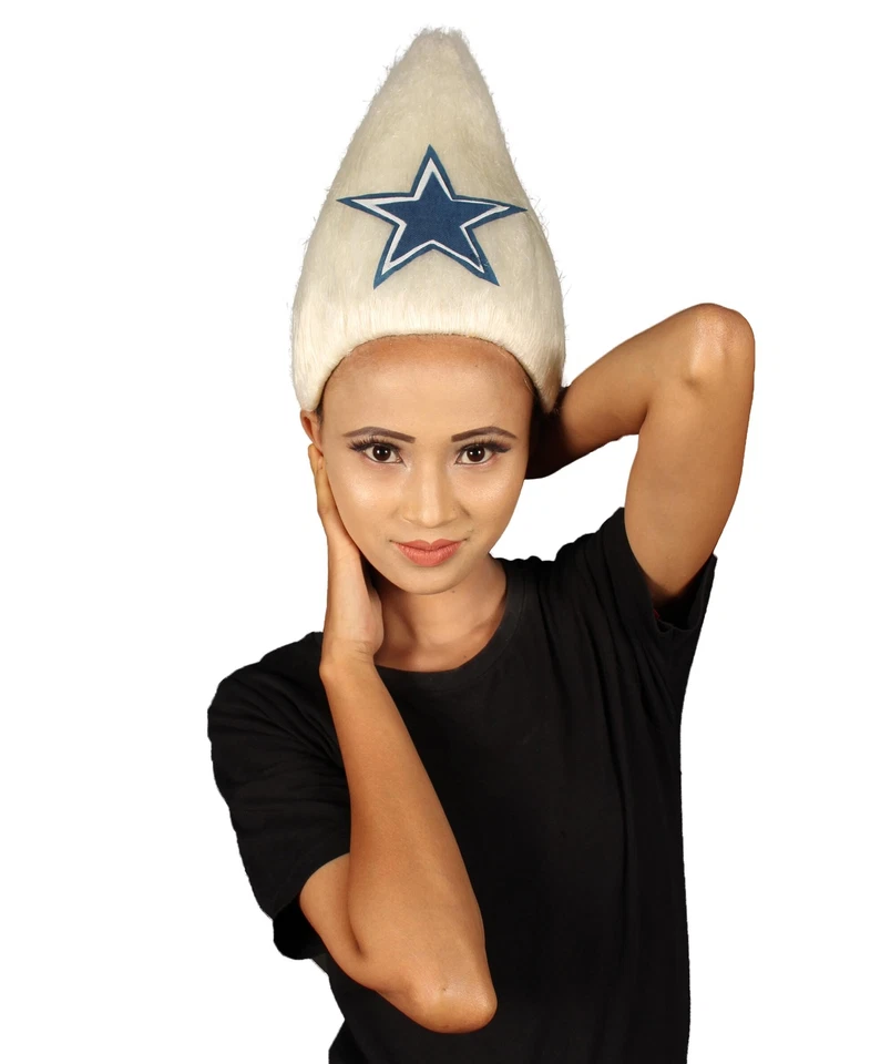 Adult Unisex Pointy Star White Troll Wig,HW-1403A - Image 1 of 4