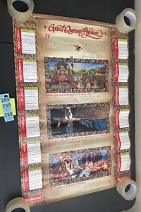 Budweiser GREAT QUEENS OF AFRICA Amina Of Zaria 1993 Calendar Poster 24” X 36” - Picture 1 of 16