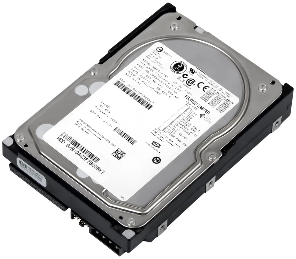 Hard Dell 0HC489 HC489 146GB 10000U/Min 8MB 68pin SCSI U320 MAW3147NP 3.5 " - Image 1 of 3