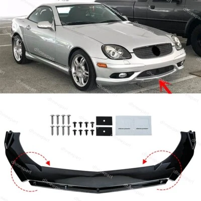 Add-on For Benz SLK230 1996-04 Glossy Black Front Bumper Lip Splitter Body Kit — 第 1/4 张图片