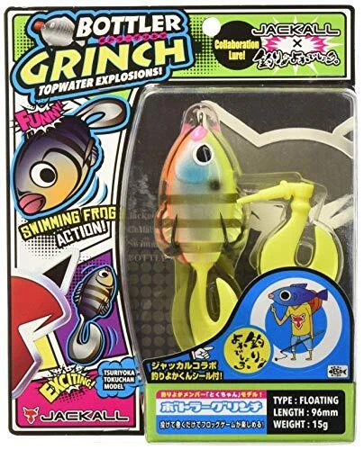 JACKALL Fishing Collaboration Lure Frog Bottler Grinch 96mm 15g gill (Japan New)