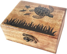 Sea Turtle Jewelry Trinket Keepsake Box Home Decoration Gifts Nautical Lovers