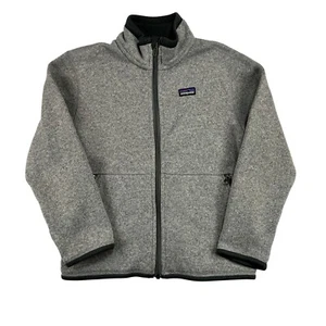 Patagonia Better Sweater Fleece Jacket Full Zip Gray Boys Size Small 8 Outdoor - Picture 1 of 10