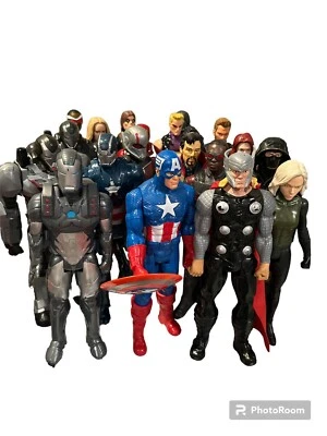 Huge Lot of 20 Marvel 12-inch Action Figures Iron Man Captain America Thor - Image 1 of 4