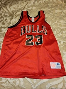 CHICAGO BULLS MICHAEL JORDAN BASKETBALL TRIKOT Größe 48 HANES GEBRAUCHT - Bild 1 von 5