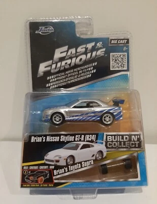JADA FAST & FURIOUS BUILD N COLLECT BRIAN'S NISSAN SKYLINE GT-R (R34) P.WALKER - Image 1 of 4
