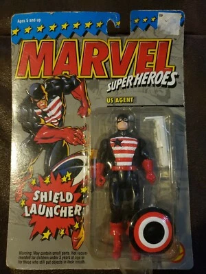 Capitán América 1994 Marvel Super Héroes con lanzador de escudo Foto 1 de 4