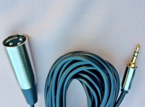 1-25'ft Premium XLR Male/Female to 3.5mm 1/8' Stereo audio Mixer Speaker Cable - Bild 1 von 4