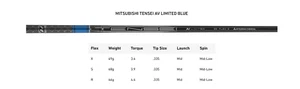 NEW Mitsubishi Tensei AV Limited Blue 65S Driver Taylormade Qi10 Pull RH - Picture 1 of 3