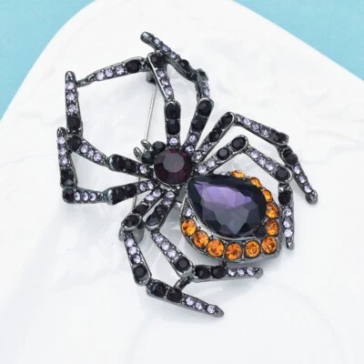 Broches de araña grande prendedores para mujeres hombres moda joyería regalos informales fiesta insignias Foto 1 de 4