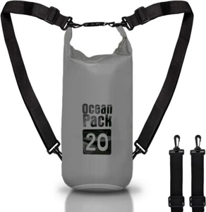 Dry Bag, Borsa Sacca Zaino Impermeabile Waterproof, chiusura a rotolo e tracolla - Foto 1 di 7