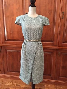 Runway Prada Guipure  Lace Celadon Dress Size 44 wedding mother of the bride - Picture 1 of 12