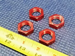 *NUOVO* ARRMA Dadi Ruota in Alluminio 24mm Rosso (QTY 4) 1/5 8S Emarginato Kraton Ara310929 - Foto 1 di 3